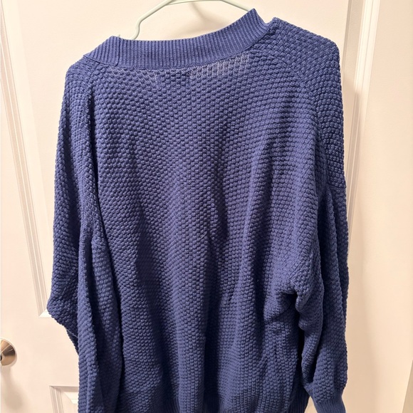 Aerie Navy Cardigan with Yellow Letter Patch - Picture 2 of 2